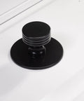 Matte Black Escutcheon Back Plates For Cabinet Knobs And Doors Four Pack Round Rosette Plate Two And One Third Inch Heavy Duty Die Cast Zinc Ideal For Bifold Closet Doors Door Pulls And Handles installed view