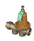 Watts LF25AUB-Z3 water pressure reducing valve, brass body, 3/4 in NPT female unions.