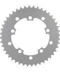44T BMX Fixie Chainring 110/130 BCD 3/32 Aluminum 6061 T6 Silver Anodized For Pro Level Track And Singlespeed Rides Built Tough