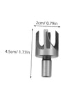 Top Notch 4 Piece Wood Plug Cutters With Tapered Deep Cutting Edge For Bench Drill And Electric Hand Drill Compatible precision cutter, 2cm x 4.5cm.