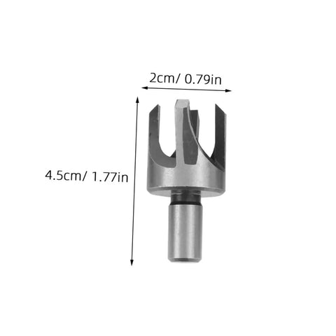 Top Notch 4 Piece Wood Plug Cutters With Tapered Deep Cutting Edge For Bench Drill And Electric Hand Drill Compatible precision cutter, 2cm x 4.5cm.