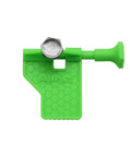Top Tier Pivot Pin Installation Fixture For Firearm Lower Receiver Assembly And Pistol Gunsmithing Zero Hassle Setup with green steel jig.