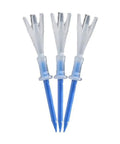 4 Yards More Golf Tees Blue 3 And A Quarter Inch Four Pack For Distance And Control, Flexible Six Prong Tip Reduces Drag