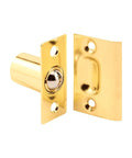 27/32 Inch Brass-Plated Housing And Plates With Steel Ball Catch And Inner Spring For Hinged Doors, Spring-Loaded And Adjustable