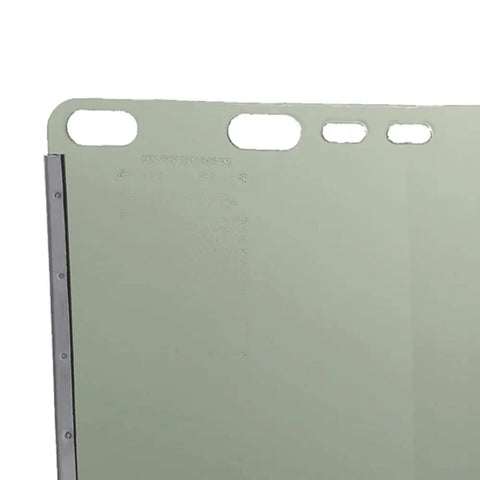 Green Aluminum-Bound Face Shield Window 9 x 15.5 x 0.04 Inch With Universal Pin Mount Fits Hard Hat Interchange System Low-Temp Flexible Acetate Case Of 12