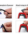 Job Ready Safety Glasses Featuring Beast Tough Green And Black Frames assembled with adjustable straps for secure fit.