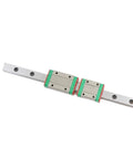 Rock Solid Linear Rail System For CNC And 3D Printers With MGN Guide Blocks, 100mm To 1000mm Lengths, Hardened Steel, front view