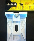 Three Duette Brackets For Applause And Duette Shades By Hunter Douglas, plastic bracket with screw, one and three eighths inch wide