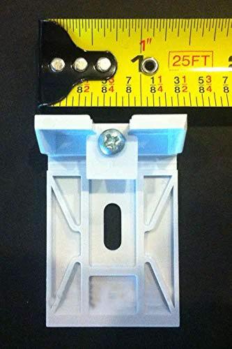 Three Duette Brackets For Applause And Duette Shades By Hunter Douglas, plastic bracket with screw, one and three eighths inch wide