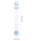 Three Pack White Refrigerator and Cabinet Lock Straps for Drawers Doors and Windows Safe Locking Durable PP Material Kid Proof