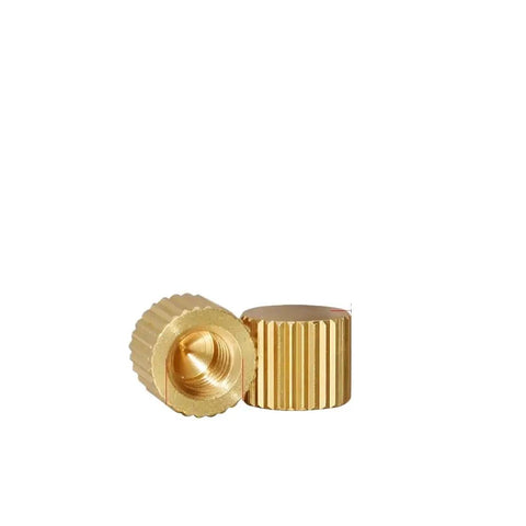 Brass Threaded Insert Knurled Nuts With Straight Knurl For Easy Hand Tightening Through Hole And Blind High Head Screws Go To Pick