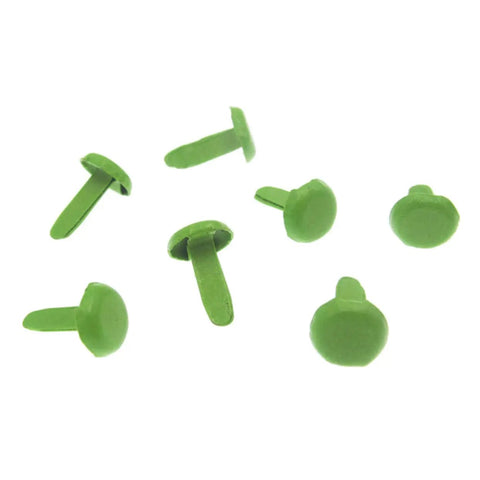 Green 500 Pcs Mini Round Brads Two-Legged Nails For Crafts And DIY Projects Colorful Paper Fasteners For Kids And Scrapbooking