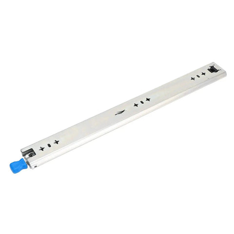 20 Inch Heavy Duty Drawer Slides With Lock For Industrial Drawers Two Pack Full Extension Ball Bearing Rails Made Of Cold Rolled Steel Built To Handle Beefy Jobs In Cabinets And Tool Chests With Smooth Operation And Locking Security, 20 inch steel drawer slide with blue lock tab