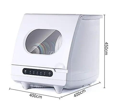 Smooth Operator Countertop Dishwasher Portable Compact Kitchen Must Have Featuring Responsive Touch Pad Five Custom Cycle Options And Zero Sweat Automatic Cleaning Great For Weekend Gatherings And College Dorms, side view showing dish rack and control panel.