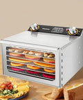 Rock Solid Stainless Steel Freeze Dryer Machine With Dual Airflow Fans Tempered Glass Front Panel And Precision Heat Setting For Even Drying.