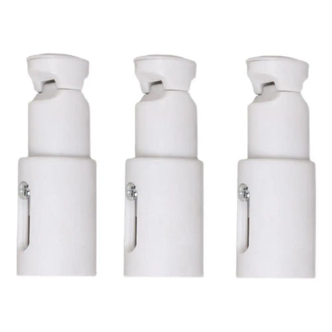 Three Pack Replacement Towel Rail Radiator Brackets For Heated Walls White Finish Universal Adjustable 75mm to 95mm Mounting Brackets