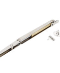 Beefy Heavy Duty Folding Shelf Bracket Stainless Steel Space Saving Drop Leaf Support For Tables Desks And Kitchen Counters 12.6 Inch Pneumatic Rod Mechanism Includes Install Parts 100N Capacity with screws and mounting plate
