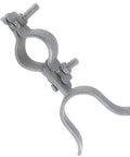 Chain Link Gate Fork Latch With Padlock Hole, Galvanized Fence Latch for 1-3/8 inch frames, visible bolts and galvanized finish