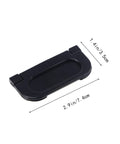 Black 4 Pack Slick Flush Pull Handles For Sliding Doors Cabinets And Drawers With Hidden Latch, Recessed Ring Hardware dimensions