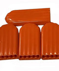 Badass High Voltage Battery Terminal Safety Covers For Electric Vehicles Sae Orange Insulated Caps 12 Pack shown in stacked arrangement.