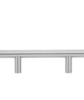Euro Bar Cabinet Handle Satin Nickel Finish Five And Three Eighths Inch Long With Three Inch Center To Center Holes Bar Pull