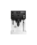 Top Shelf Dual Boiler Espresso Machine With PID Temperature Control Black Finish front view with digital controls and steam wand.