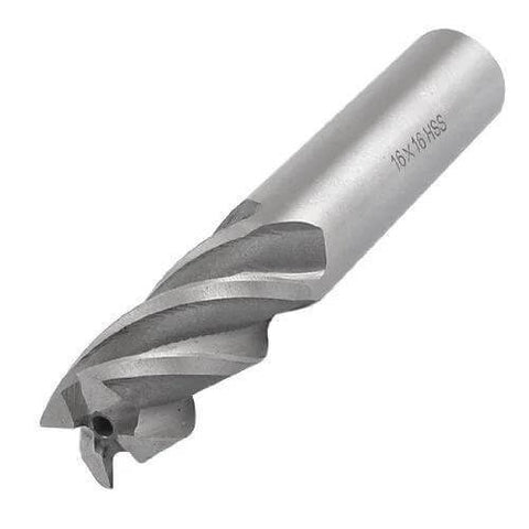 End mill cutter, 16 mm diameter, 16 mm shank, 4-flute HSS