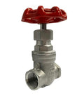 Stainless Steel Gate Valve SS316 Tough As Nails Built To Last Three Quarter Inch NPT Female Threaded Solid Taper Wedge Valve