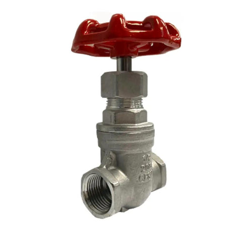 Stainless Steel Gate Valve SS316 Tough As Nails Built To Last Three Quarter Inch NPT Female Threaded Solid Taper Wedge Valve