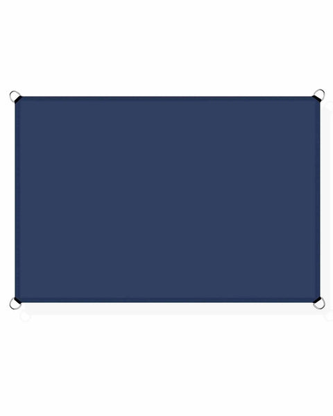 Sun Shade Sail 14x18 Navy Blue Heavy Duty Outdoor Shade Cloth For Patio Deck Terrace Garden Backyard Beach, Water Repellent Oxford Fabric Blocks 90 Percent UV, Keeps Sun Out And You Stay Cool For Real.