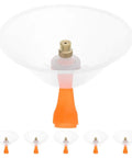 6-Piece Agricultural Spray Nozzle Set For Electric Farm Sprayer With Windproof Shield displayed in a row.