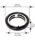 Amazon Axial seal Ø40mm V2, black ring with metal inner section
