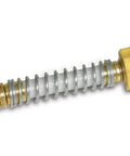 Flexible Hose Protector With Gripper For RV Water Hoses Stops Faucet Crimping No Hassle Snap On Easy To Install shown in yellow