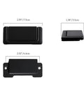 Five Pack Invisible Flush Drawer Pull Handles Matte Black Zinc Alloy Hidden Cabinet Pulls With Dimensions