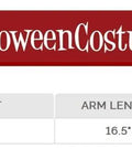 Size chart for 5 Piece Skeleton Ground Breaker Yard Prop Set For Halloween Decorations Cardboard Skeleton