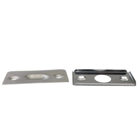 Stainless steel strike plate and drive in ball latch for 4 Sets Small Closet Door Ball Catch Kit In Stainless Steel With Strike Plate Drive In Ball Latches Hardware Brushed Finish And Satin Nickel Facing For Cabinet And Closet Doors Easy Install Hardware Solution