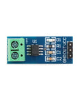 ACS712ELCTR05B Hall Effect Current Sensor Module 5 Piece Kit 5 Amp Range, compact 32mm by 14mm electronic board for power projects.