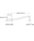 Diagram showing dimensions of the Windshield Repair Kit With Air Pump Tool And Repair Fluid, with width and height in mm and inches.