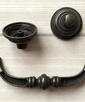 Vintage Look Bail Drawer Pulls Drop Handles 4.25 Inch Center-To-Center Dark Antique Bronze Cabinet Hardware