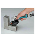 Heavy Duty Pro 4 Inch Right Angle Depressed Center Wheel Grinder Built Like A Tank With Oil Lubricated Gears for cutting metal L-shaped steel.