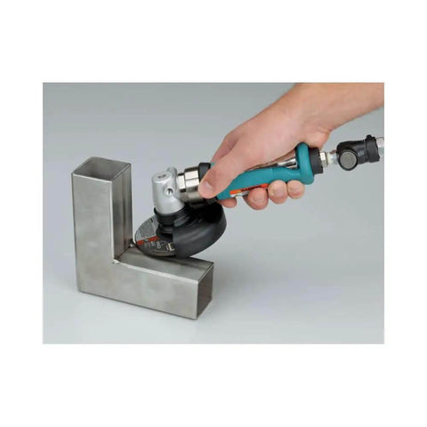 Heavy Duty Pro 4 Inch Right Angle Depressed Center Wheel Grinder Built Like A Tank With Oil Lubricated Gears for cutting metal L-shaped steel.