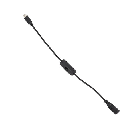 Workhorse Usb Type C Power Extension Cable Male To Female Plug With Integrated On Off Switch For Phones Chargers And Tech Gear 30 Cm Pvc Shielded Built Tough Daily Driver Cable, showing the cable and switch.