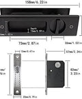 Matte Black Privacy Pocket Door Lock Hardware With Invisible Recessed Handle Latch And Keys, 6.3 Inch Sliding Door Mortise Lock dimensions