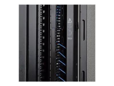 Side Panel for SR42UB Rack Enclosure With Key Lock Latch Black, showcasing heavy duty metal and secure locking handle.