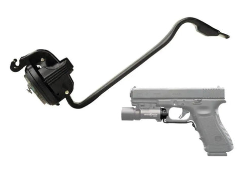 Ambidextrous Tactical Pistol Light For 1911 With Factory Rail Momentary And Constant On Dual Switch Remote Pad shown on handgun