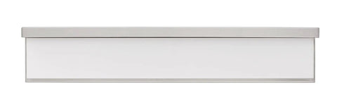 Front view of 26 Inch Led Vanity Light With Acrylic Shade And Durable Metal Construction Sleek Modern Look 3000K Warm White 1690 Lumens