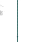 Beefy 7 Feet U Channel Fence Post Set 10 Pack With 50 Zip Ties And 20 Clips For Garden Yard Farm And Outdoor Wire Fencing Heavy Duty Steel Stakes Green showing a single green post, zip ties, and clips.