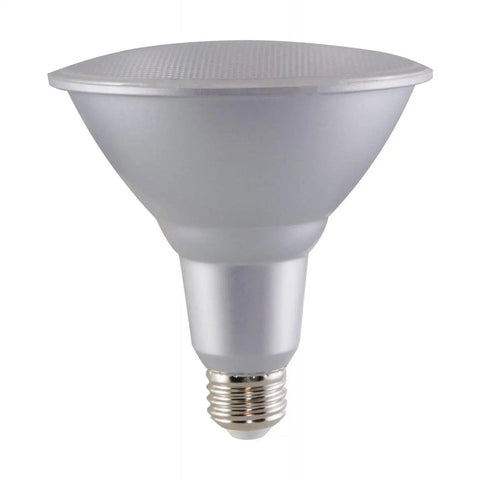 15 Watt LED PAR38 Reflector Bulb, 2700K Warm White, Dimmable, E26 Base, 60 Degree Beam, 120 Volt, Wet Location Rated, Side View