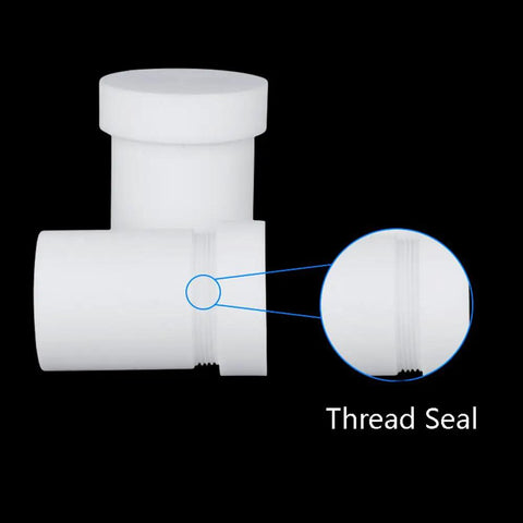 Heavy Duty PTFE Centrifuge Tube With Secure Screw Cap Rock Solid Chemical Resistance Built Tough For Hard Lab Jobs. Close-up of thread seal.