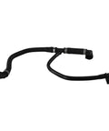 BMW Engine Coolant Water Inlet Pipe Hose For 2 3 4 Series F30 F35 Direct Fit High Temp Black Rubber Heater Valve Tube To Stop Coolant Leaks And Overheating Easy Install OEM Style Replacement Part 17128616914, black rubber with connectors viewed from the side